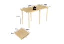 FUFU&GAGA Klapptisch Kiefernholz 120cm mit Tragegriff Bild 4