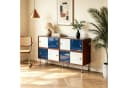 FUFU&GAGA Sideboard Mid-Century Schiebetüren Hochglanz Retro-Charme Bild 3