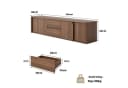 FUFU&GAGA Lowboard TV-Schrank 200cm Walnuss-Optik mit Push-to-Open Bild 4