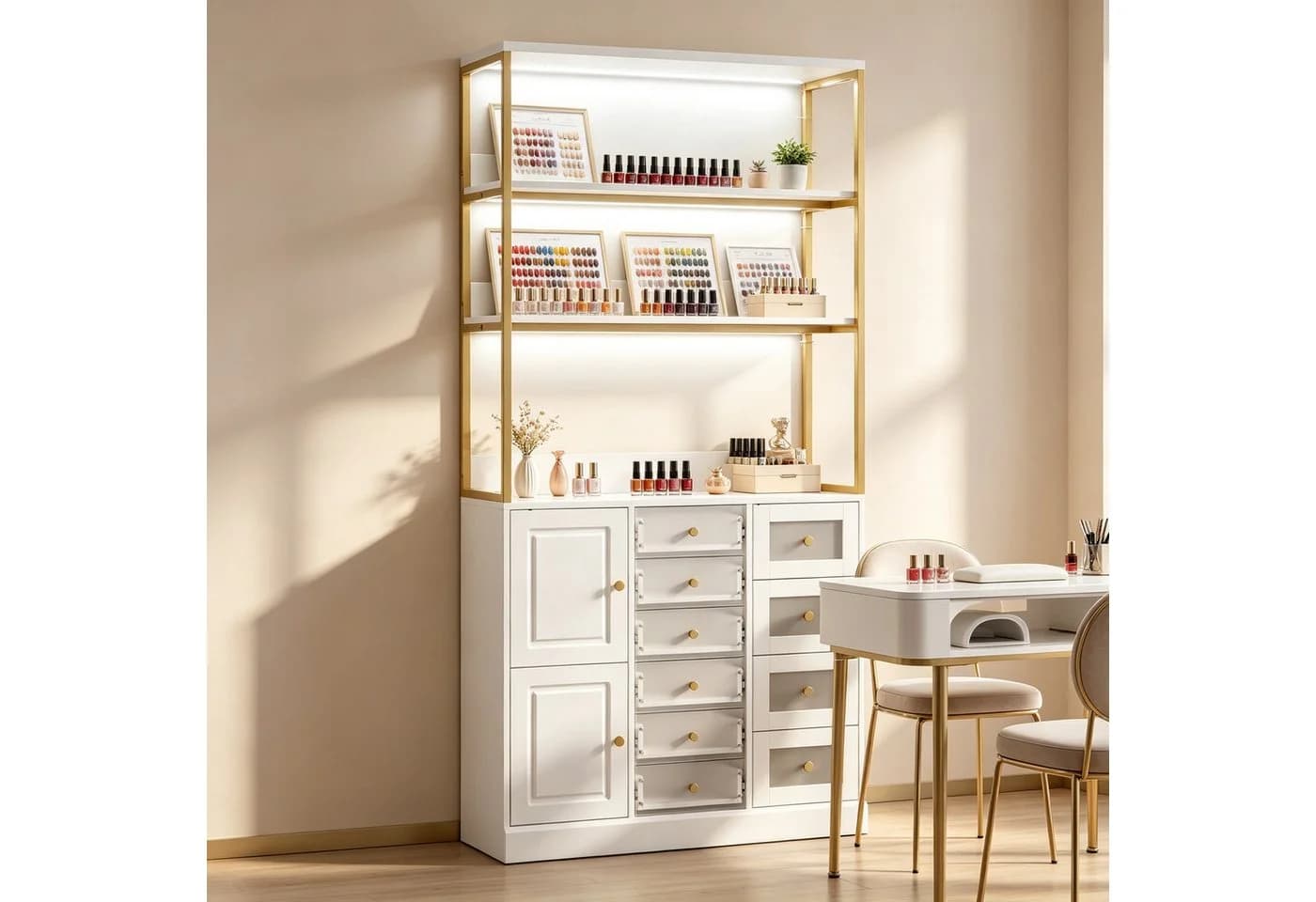 FUFU&GAGA Schminkschrank mit LED & 10 Schubladen - Bild 2