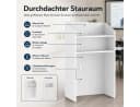 FUFU&GAGA Empfangstheke Weiß mit Glaselementen und LED Bild 5