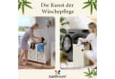 AdelDream Wäschekorb 150L 3 Fächer Bambus Weiß/Schwarz Bild 5