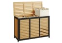 AdelDream Wäschekorb 150L 3 Fächer Bambus Schwarz Bild 2