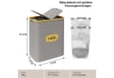AdelDream Wäschekorb mit Deckel Grau 140L/160L mit Trennsäcken Bild 1