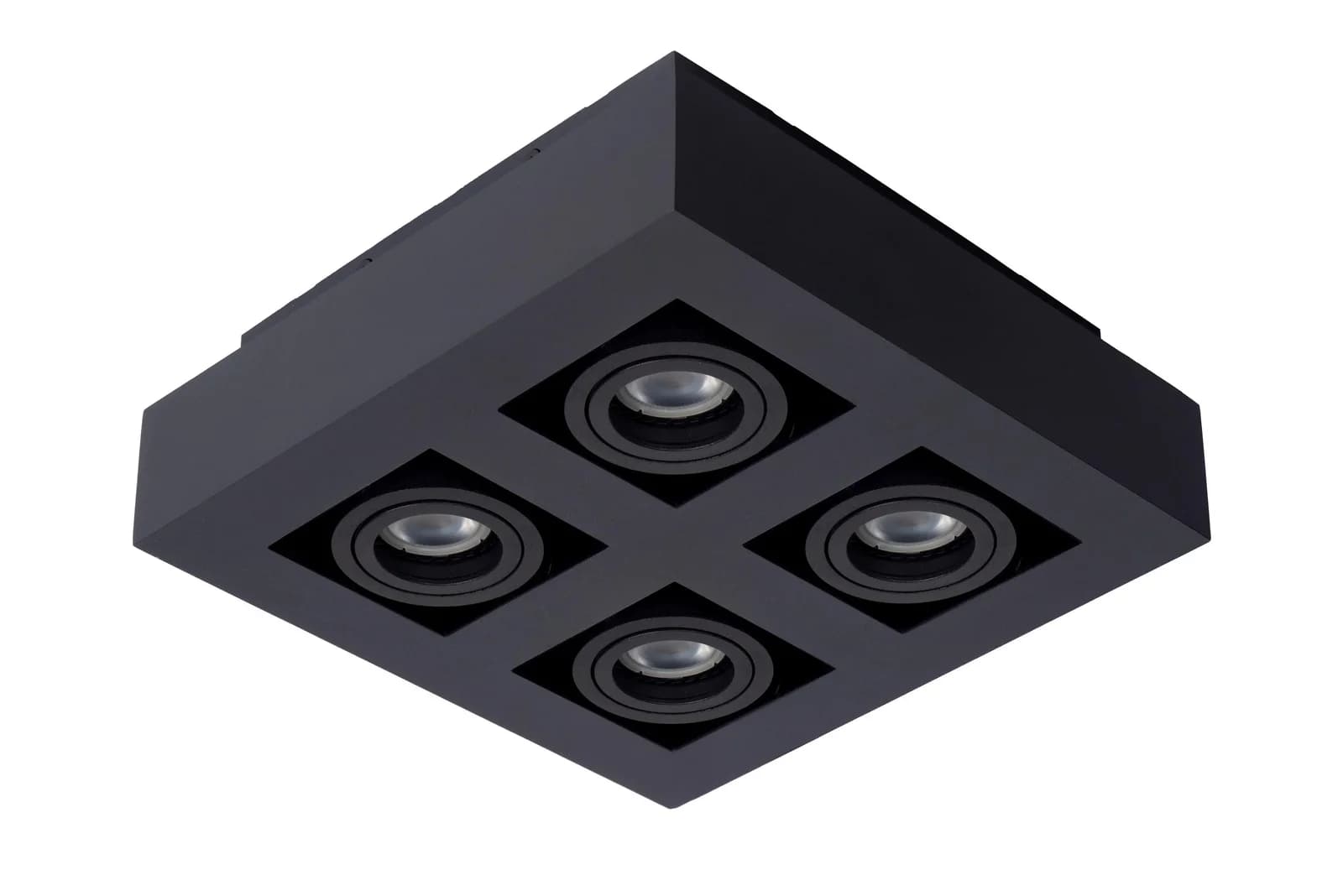 Lucide Deckenleuchte XIRAX Schwarz 4x GU10 dimmbar