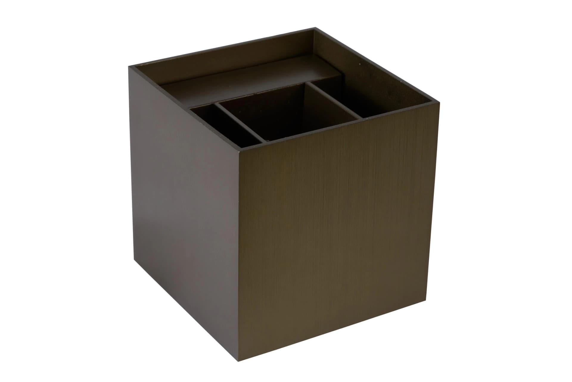 Moderne Wandleuchte aus Aluminium in Rostfarbe und Altmessing