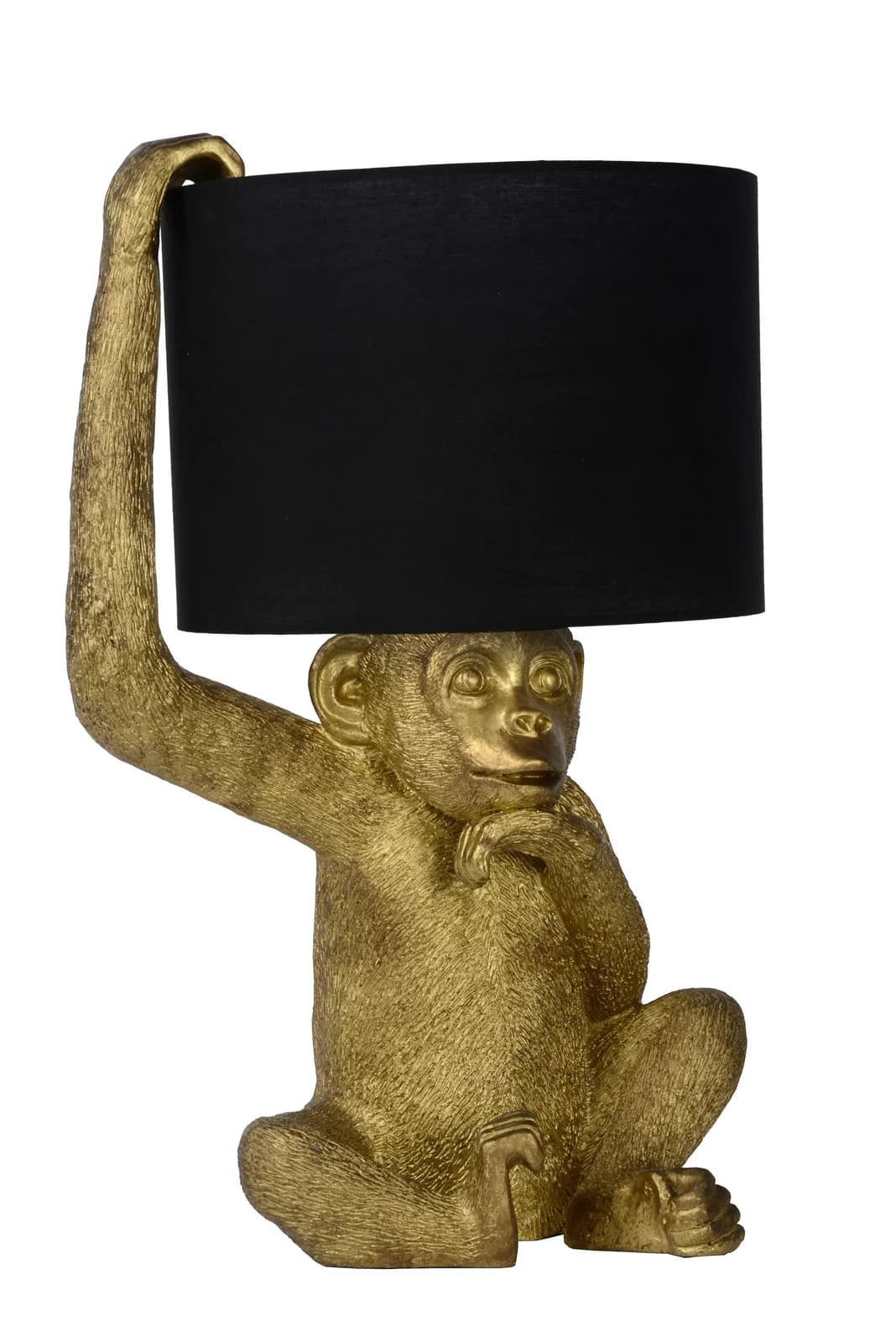 Tischleuchte Extravaganza Chimp Gold/Schwarz Schimpanse-Motiv