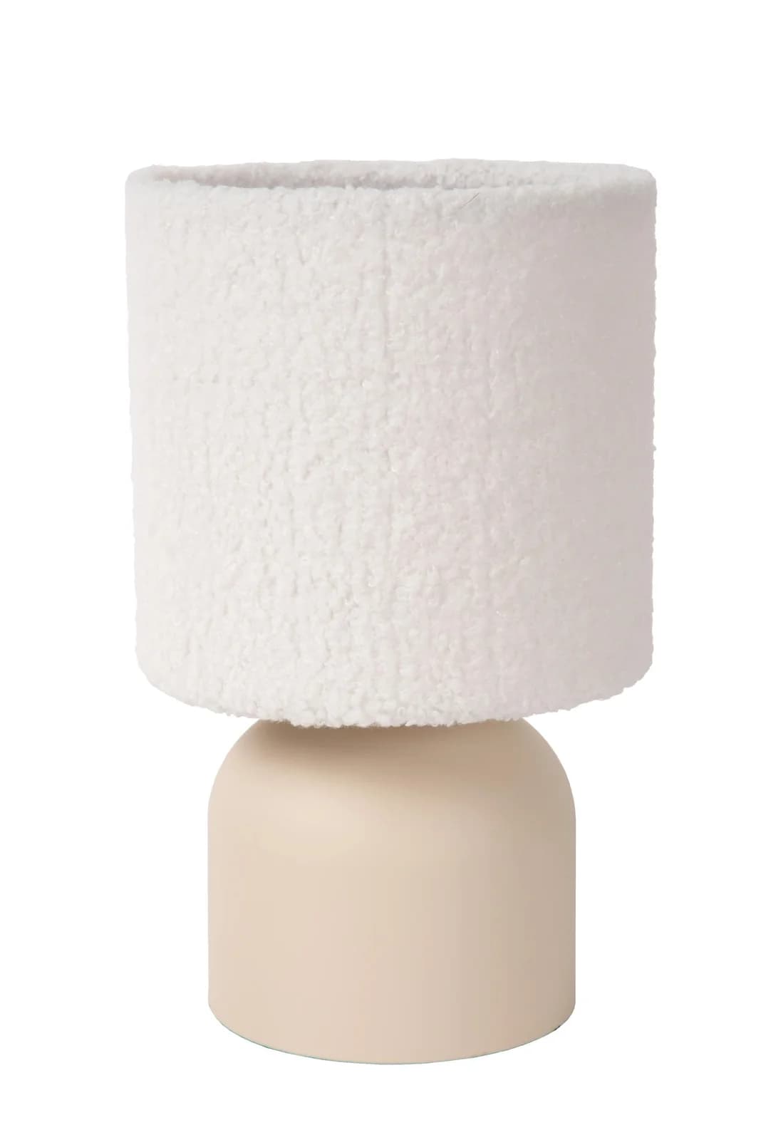 LUCiDE Tischleuchte WOOLLY Beige/Schwarz Baumwolle mit E14 Fassung