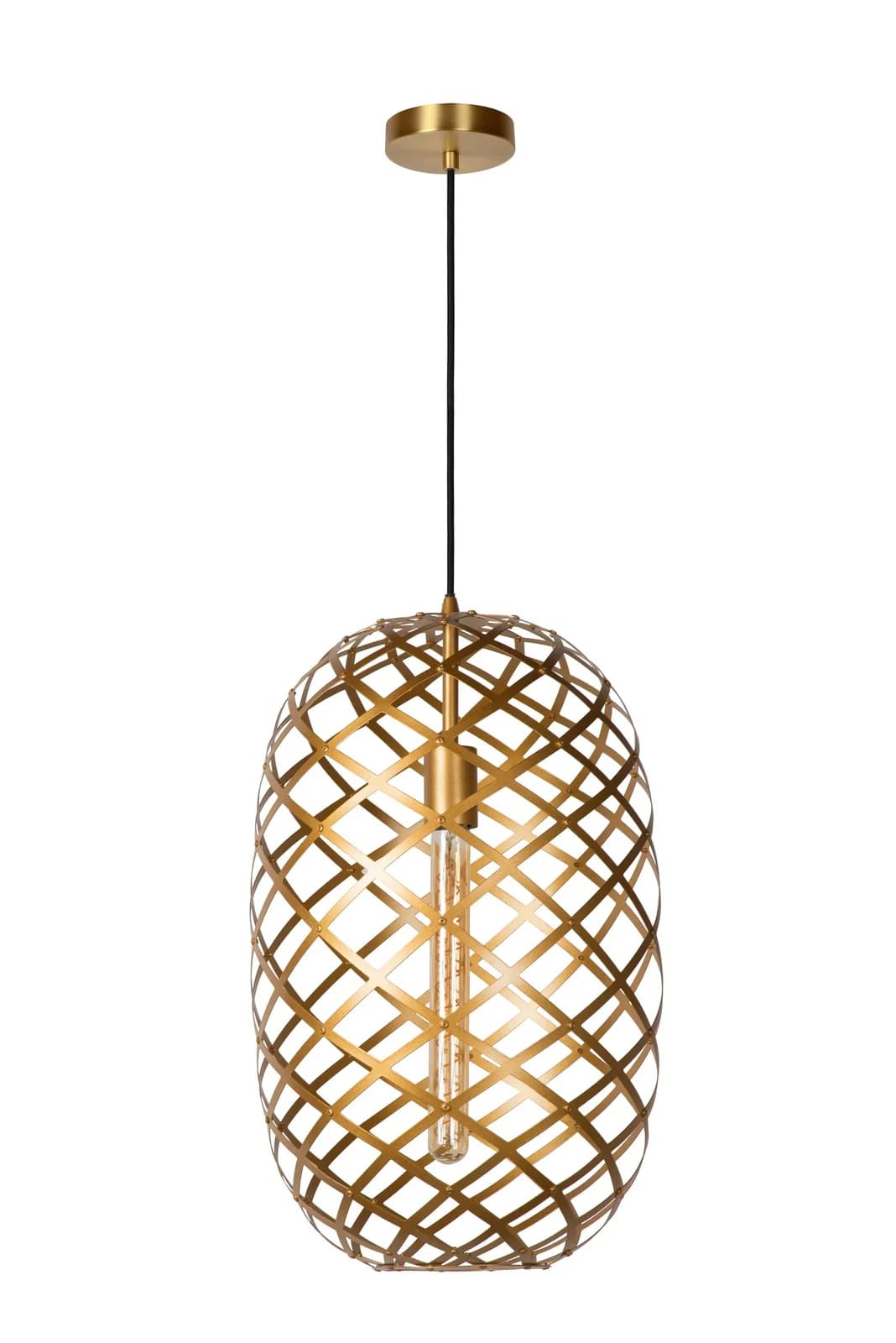 Lucide Pendelleuchte Wolfram Ø 32 cm Gold Matt Metall