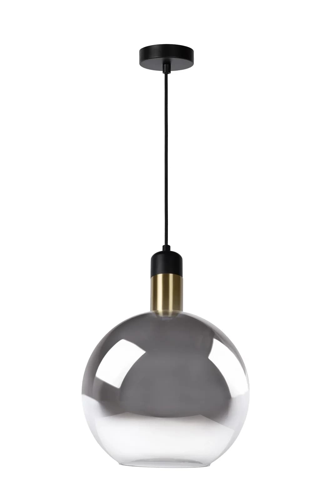 LUCiDE Pendelleuchte JULIUS Rauchgrau/Gold Glas
