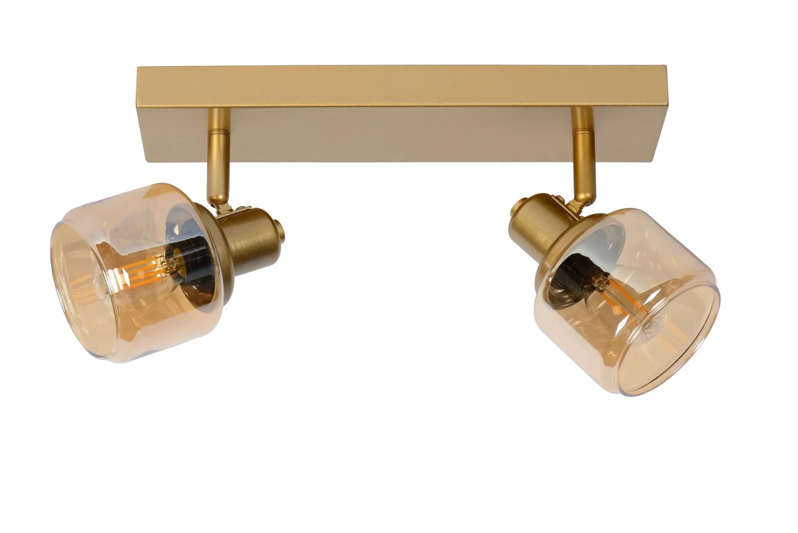 Deckenleuchte Bjorn Gold/Messing, zweiflammig, schwenkbar, dimmerbar