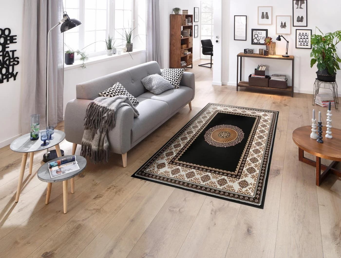 OTTO HOME Teppich Shari Schwarz Orient-Optik Kunstfaser