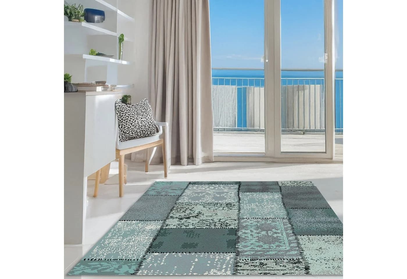 Teppich OTTO HOME Garry Patchwork türkis-blau Landhausstil - Bild 2