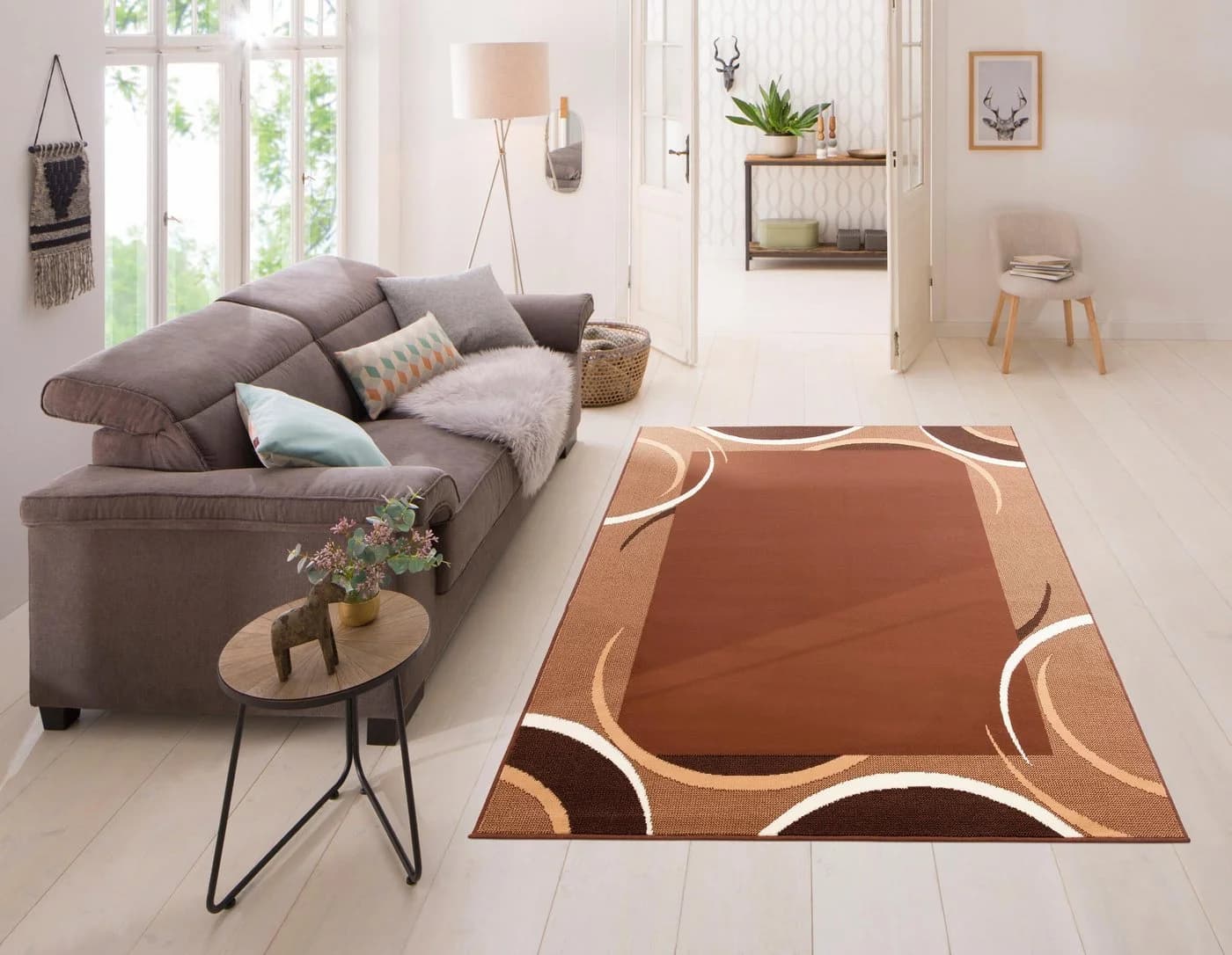 OTTO HOME Teppich Noah Braun Gemustert Kurzflor