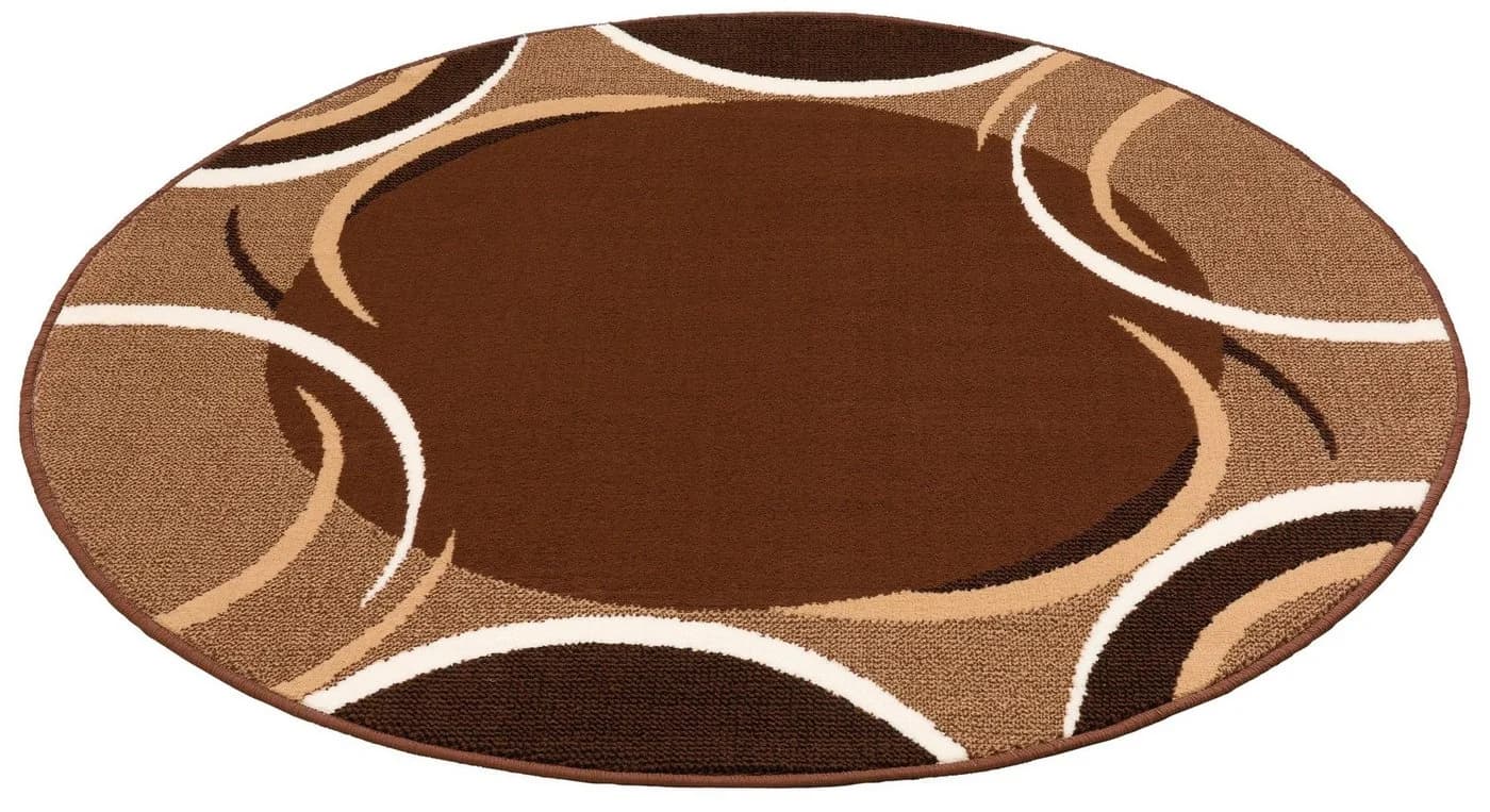 Teppich OTTO HOME Noah Rund 140cm Braun Gemustert Kurzflor - Bild 4
