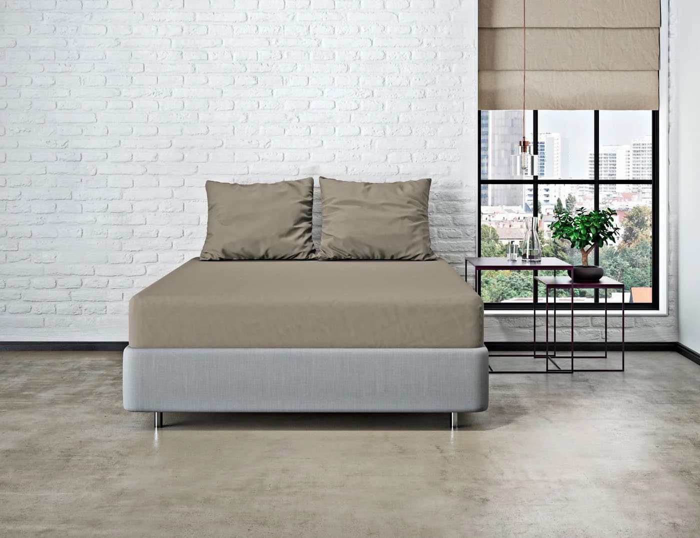 Mistral Home Spannbettlaken Perkal 100% Baumwolle Uni