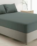 mistral home Spannbettlaken Perkal Uni Bettlaken Bild 4