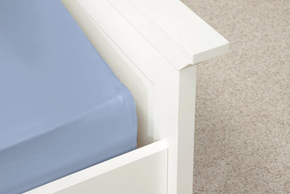 Mistral Home Spannbetttuch Perkal Uni Blau 100% Baumwolle - Bild 3