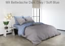 Mistral Home Spannbetttuch Perkal Uni Blau 100% Baumwolle Bild 4