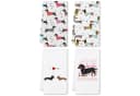 FOUORTUNATE-BEE Handtuch Set 4-tlg. Dackel Motive Mikrofaser Bild 2
