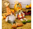 FOUORTUNATE-BEE Herbstwichtel Deko 2er Set 43cm Orange/Braun Bild 1