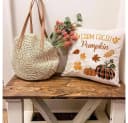 FOUORTUNATE-BEE Kissenbezug 4er Set Herbst Ahornblatt Kürbis 45x45 cm Bild 4