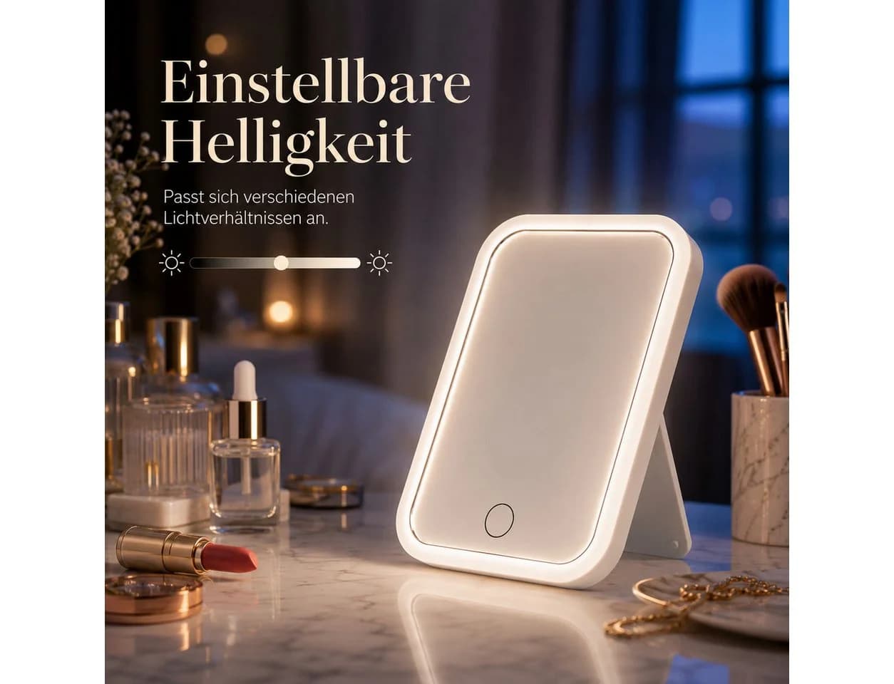 ibettertec LED-Schminkspiegel Weiß mit einstellbarer Helligkeit - Bild 5