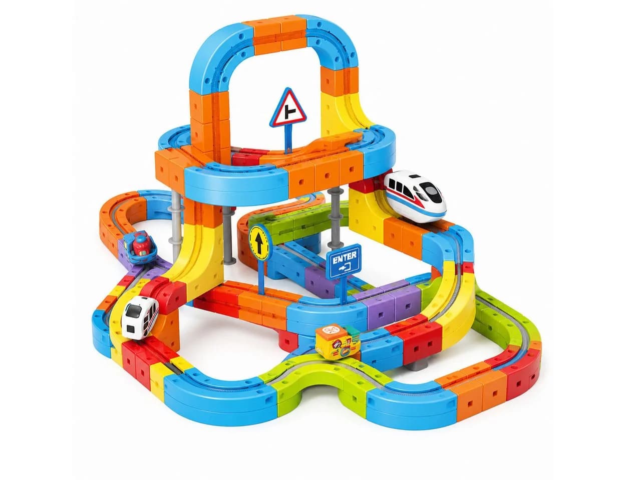 ibettertec Magnetspielbausteine Set 80-tlg. mit motorisiertem Auto - Bild 2