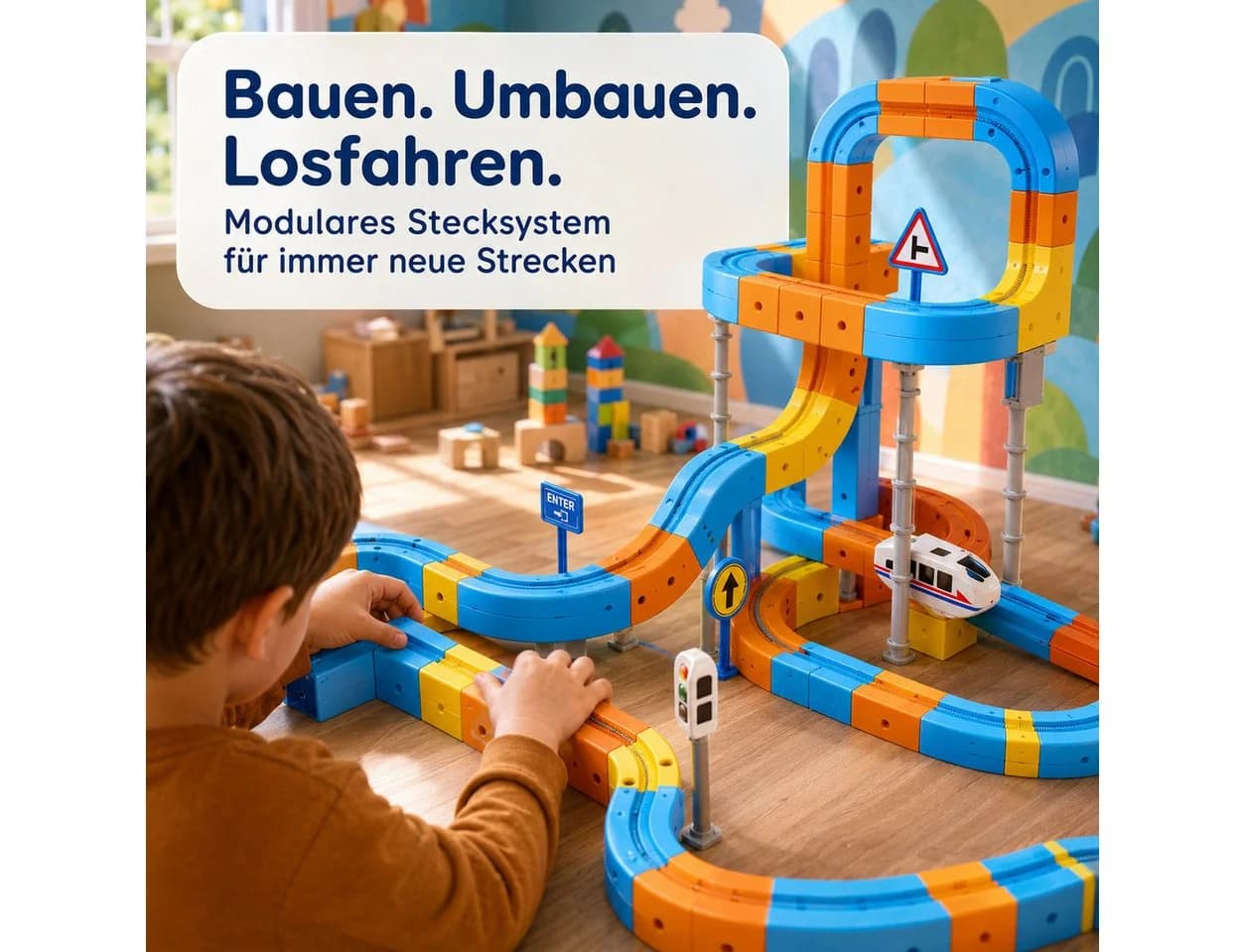 ibettertec Magnetspielbausteine Set 80-tlg. mit motorisiertem Auto - Bild 5