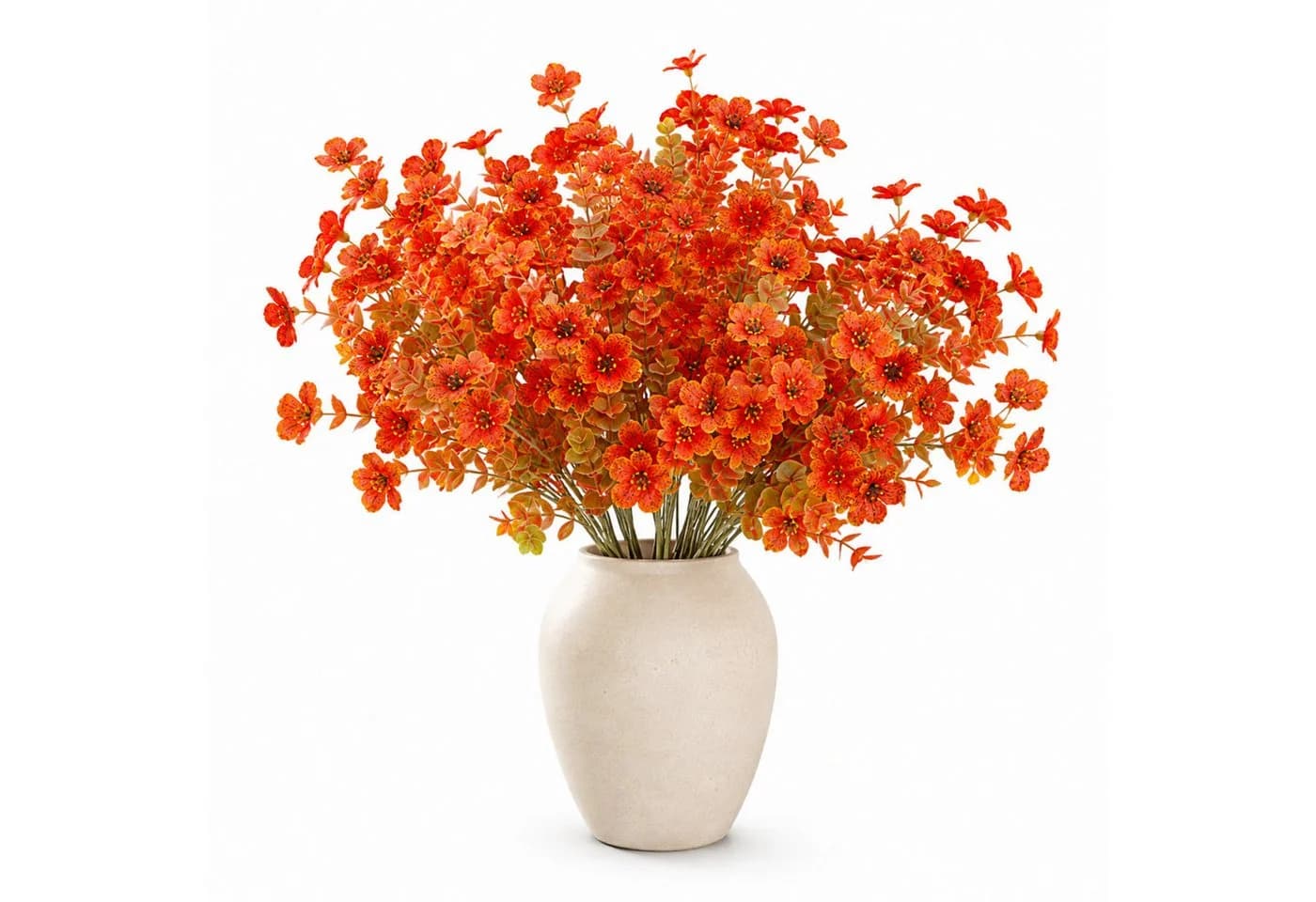 Luckice Kunstblumenstrauß 5er Set Orange Eukalyptus - Bild 2