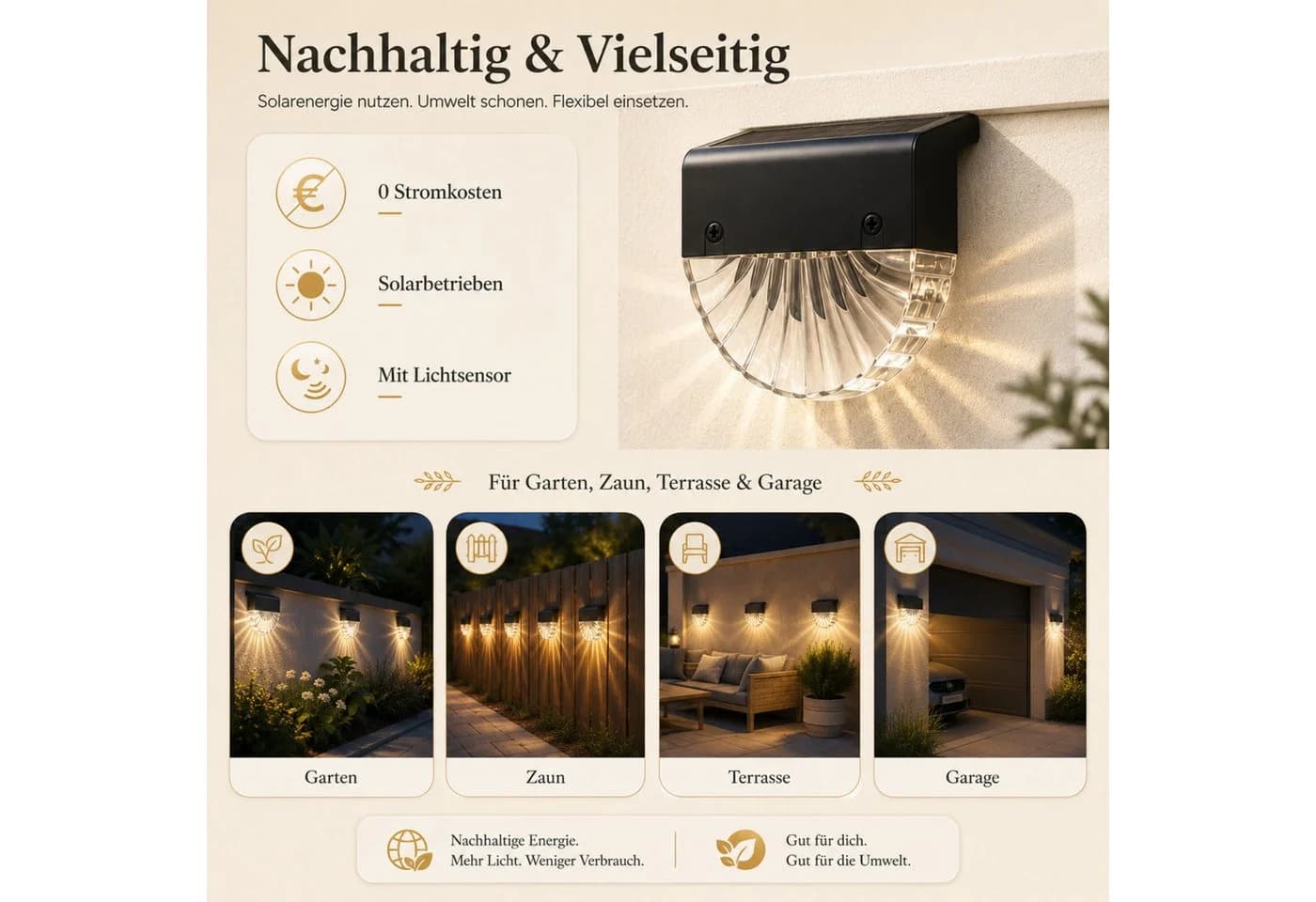 Luckice Solarleuchten Außen 2er Set RGB Warmweiß IP65 - Bild 5
