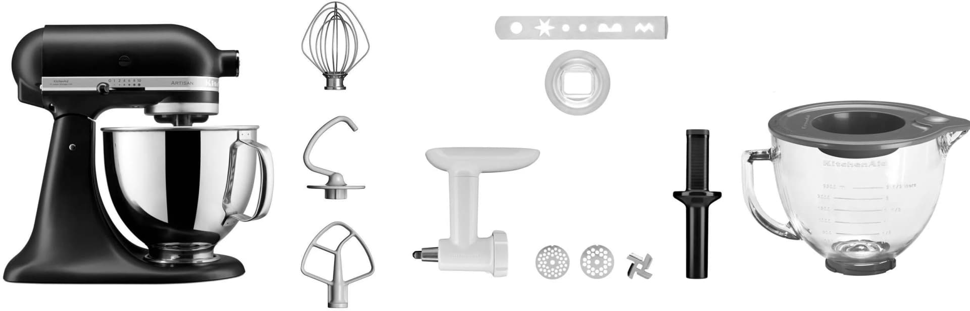 KITCHENAID Küchenmaschine ARTISAN 5KSM125EBM SCHWARZ MATT