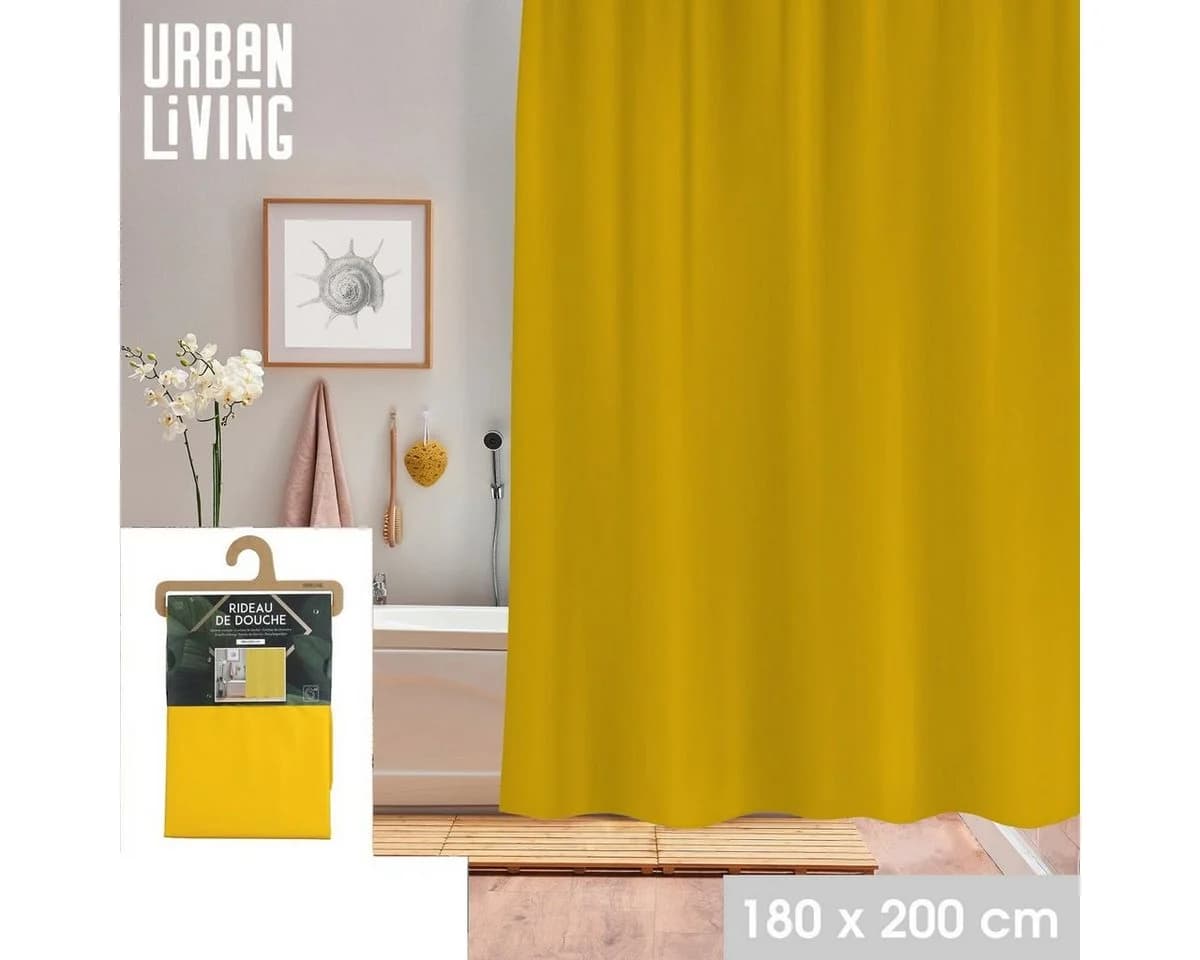 Urban Living Duschvorhang BARNEY'S Gelb Wasserdicht PEVA
