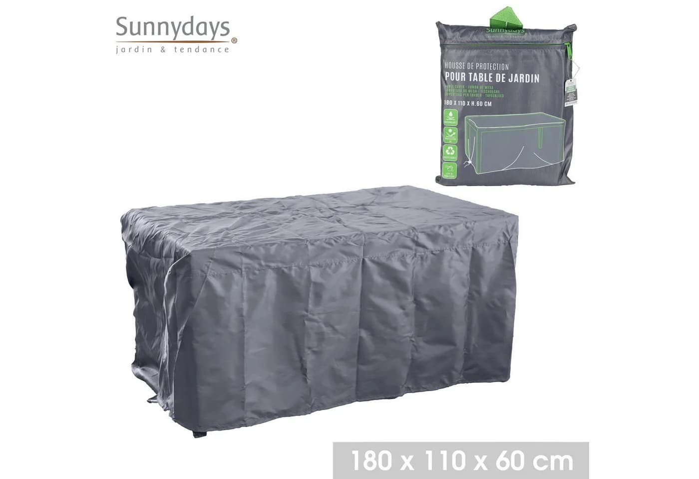 Sunnydays Gartenmöbel-Schutzhülle Grau mit Zugschnur