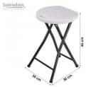 Sunnydays Klapphocker mit Tragegriff Grau/Weiß Bild 1