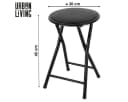 Urban Living Klapphocker Schwarz Faltbar 100kg Belastbar Bild 2