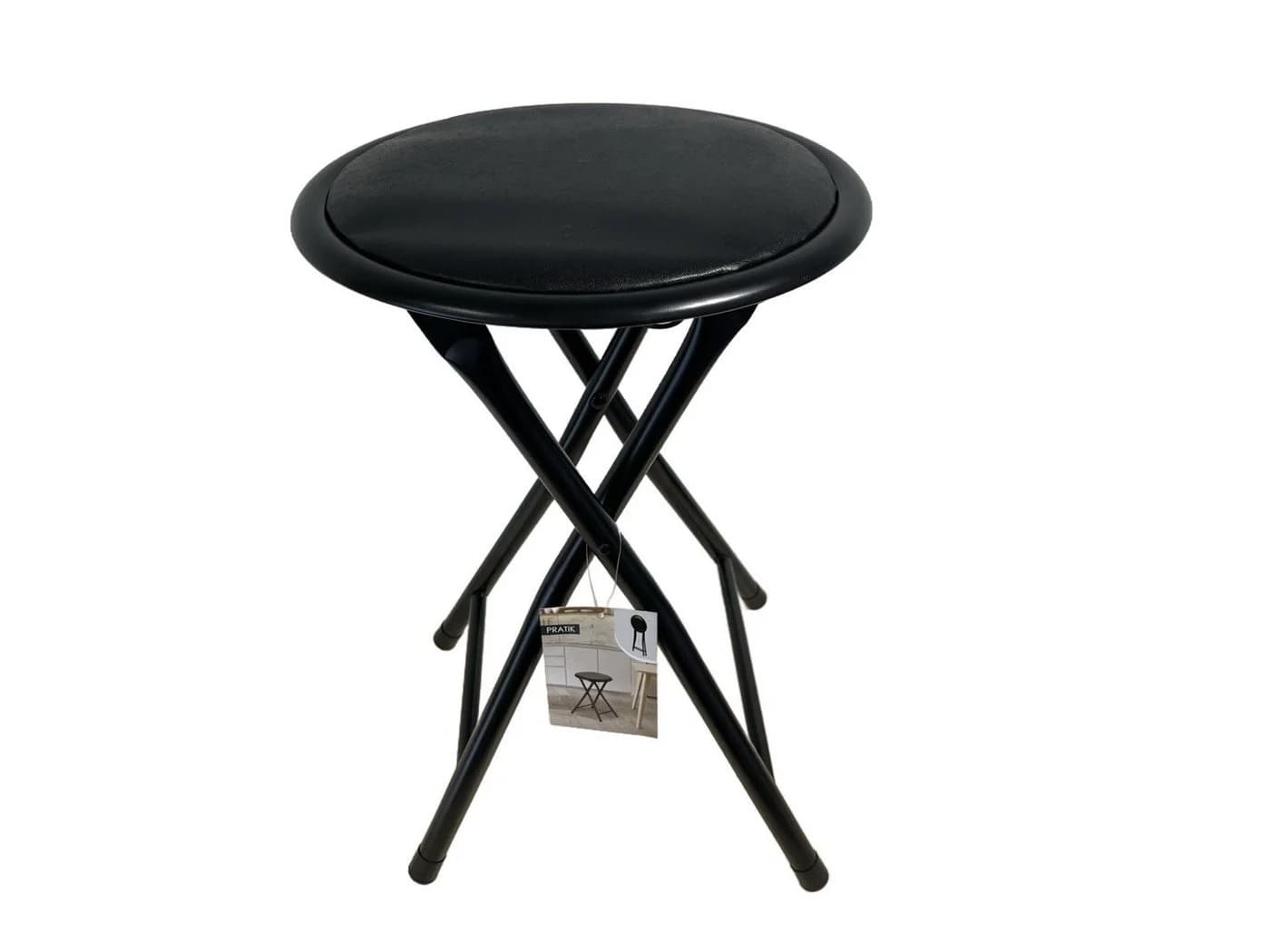 Urban Living Klapphocker Schwarz Faltbar 100kg Belastbar - Bild 5