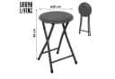 Urban Living Klapphocker Dunkelgrau Faltbar Bild 1