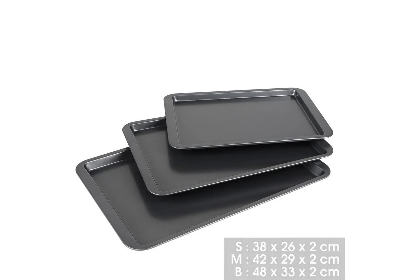 Urban Living Backblech Chef Traiteur 3er-Set Anthrazit - Bild 3