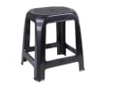 Urban Living Sitzhocker Schwarz Kunststoff Rattanoptik Bild 2