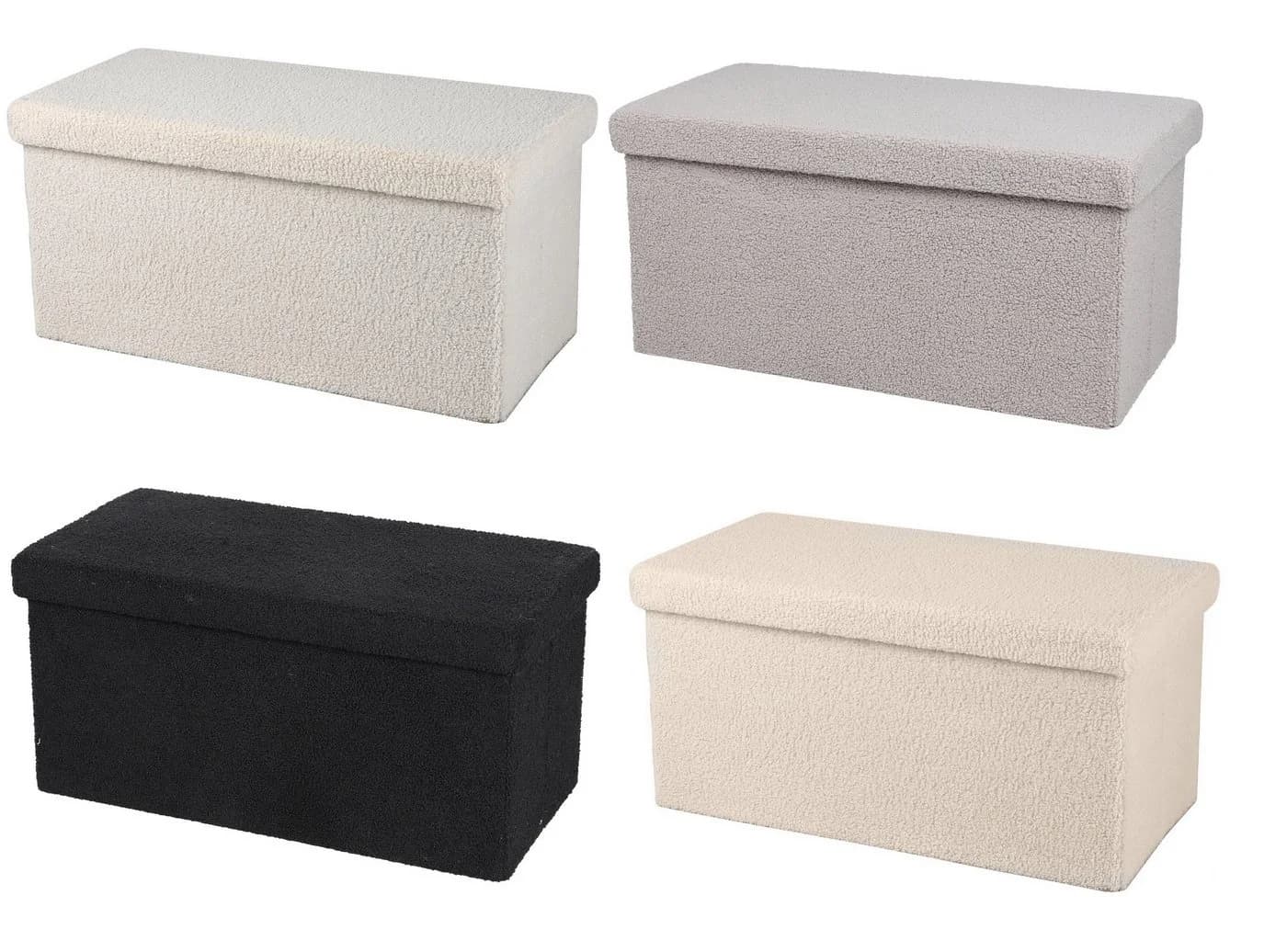 Urban Living Truhenbank TEDDY Sitzbank Schwarz mit Stauraum - Bild 3