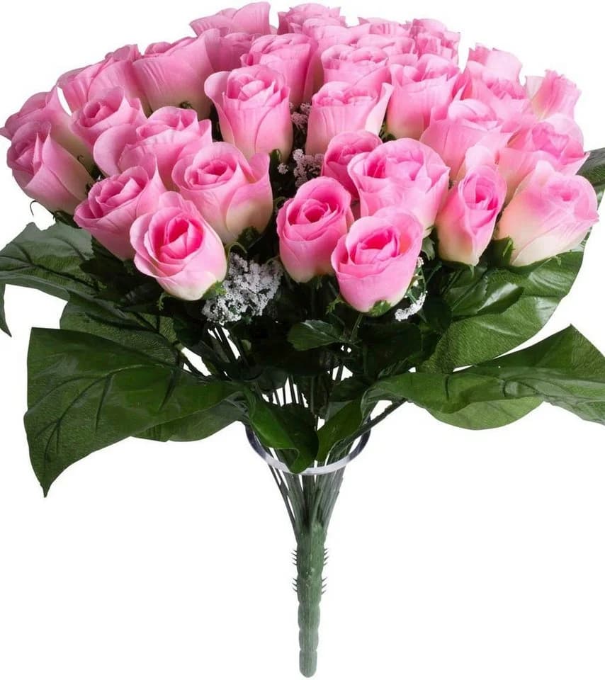 BOTANIC-HAUS Rosenstrauß 36-tlg. Rosa Kunststoff