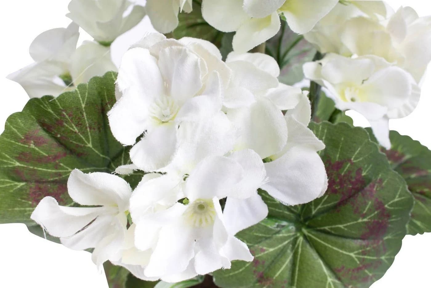 Kunstblume BOTANIC-HAUS Geranienbusch Beige Creme Weiß