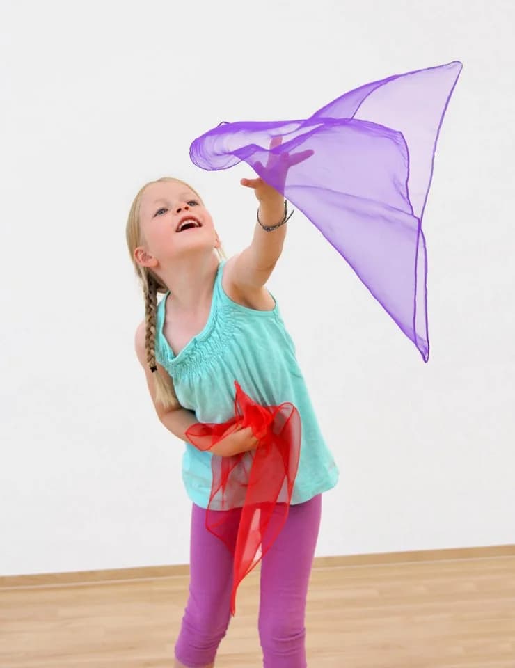 Betzold Lernspielzeug Chiffon-Tücher 10 Farben 10 Stück