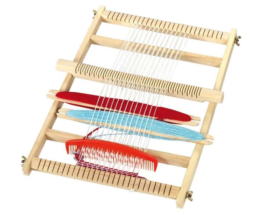 Betzold Großer Schul-Webrahmen 40x30cm Web-Set für Kinder Basteln - Bild 2