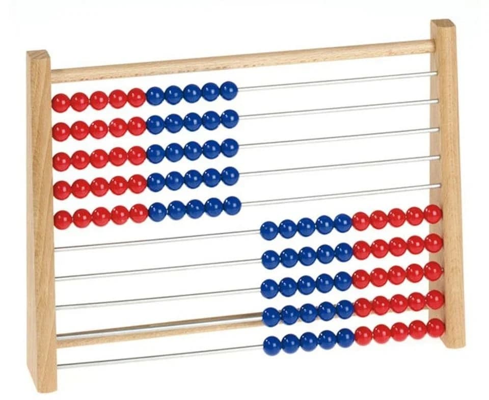 Betzold Schüler-Rechenrahmen ZR bis 100 – Lernhilfe für Mathematik rot/blau - Bild 2