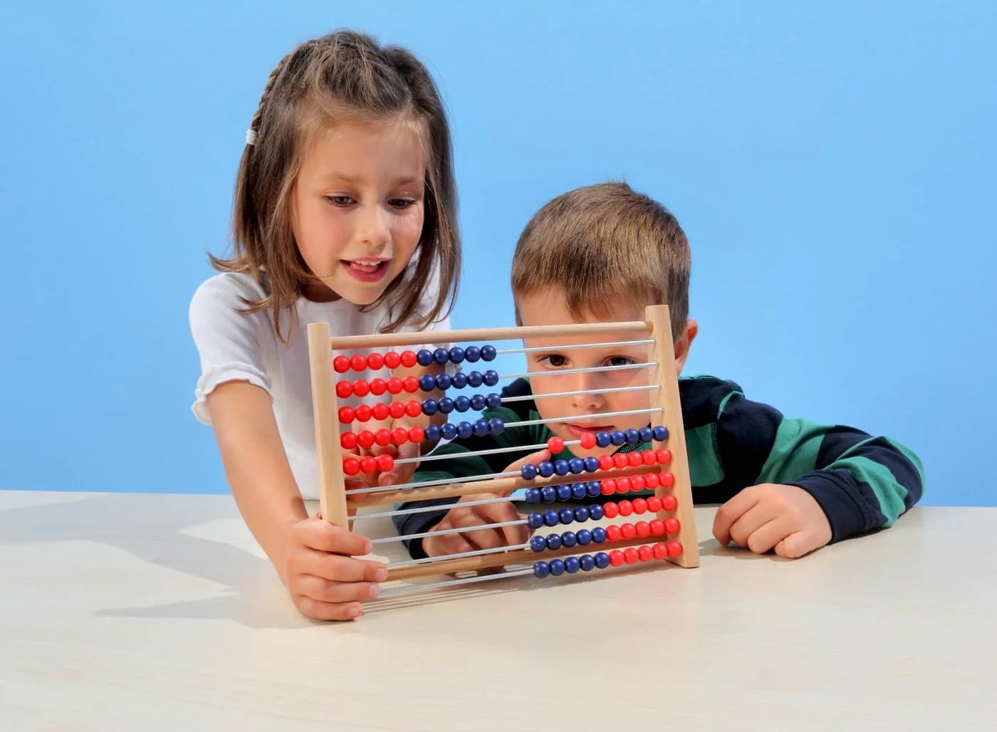 Betzold Schüler-Rechenrahmen ZR bis 100 – Lernhilfe für Mathematik rot/blau - Bild 3