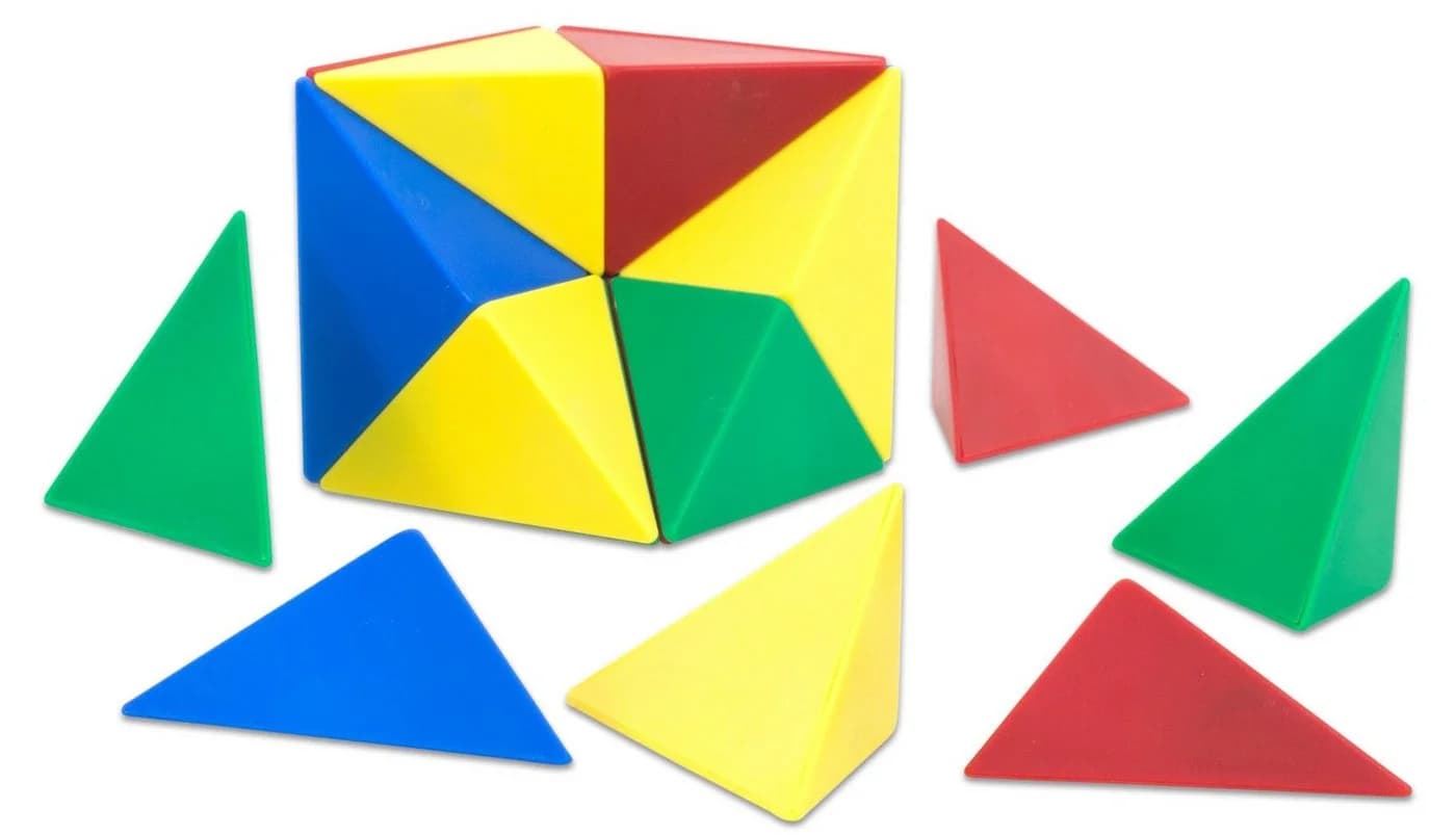 Betzold Magnetwürfel aus 24 farbigen Tetraedern - Lernspiel für Kinder - Bild 3