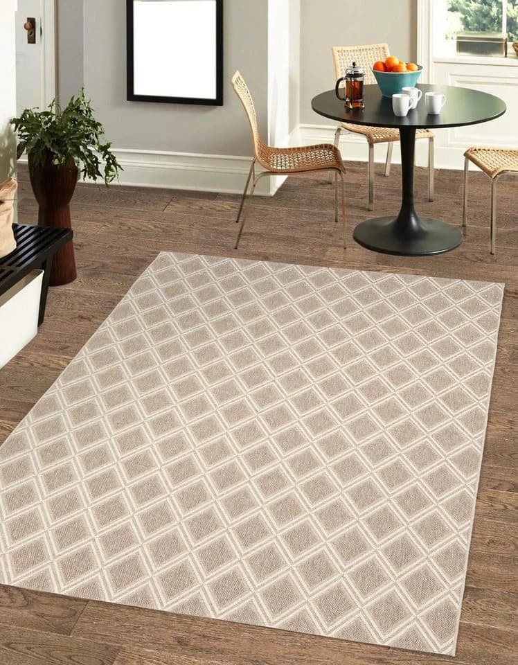 DomDeco Outdoorteppich UMAR Creme-Beige Wetterfest & UV-beständig - Bild 3