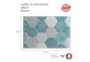 DomDeco Teppich Classic Hexagon Tiles M Blau In- und Outdoor Bild 4